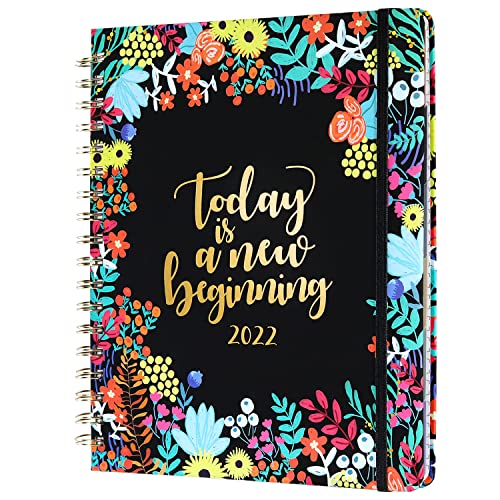 2022 Planner - Planner 2022 Weekly & Monthly, Jan. 2022 - Dec. 2022, 8" x 10", Tabs, Gift Box, Pocket, Luxury Vegan Cardboard, Ruler, Twin-Wire Binding, Thick Paper, 15 Note Pages