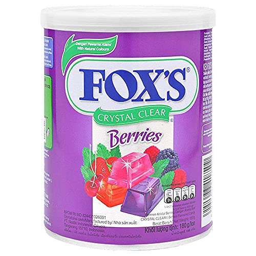 Fox's Crystal Clear Mix Berries Candy, 6.35 oz ℮ 180 g