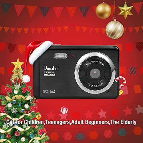 Digital Camera For Teens Camera, 20Mp Digital Camera Fhd 1080P Rechargeable Compact Point And Shoot Camera Vlogging Camera Youtube For Teens Students Boys Girls Seniors (Black) #TOP2