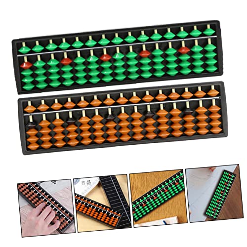 ORFOFE 2Pcs Educational Counting Abacus Small Traditional Abacuses for Arithmetic for Early Learning Enhance Numeracy Skills Brain Development Colors