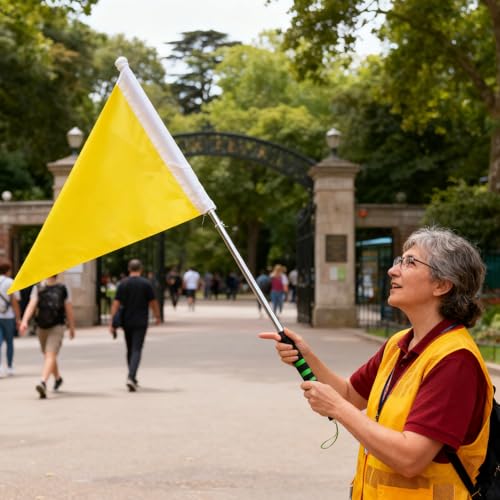 Mástil telescópico de acero inoxidable y poliéster BESPORTBLE ligero para guías turísticos 7