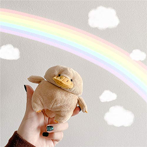 Airpods Cover Compatible With Airpods Pro Cute Baby Duck Design Carrying Case Soft Plush Shockproof Anti-Scratch Earphone Protective Skin For Girls Kids Teens #TOP3