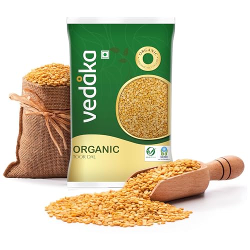 Image of Amazon Brand - Vedaka Organic Toor Dal | 500 g | Arhar Dal | Naturally Rich Source Of Protein | Cholesterol Free & No Added Additives