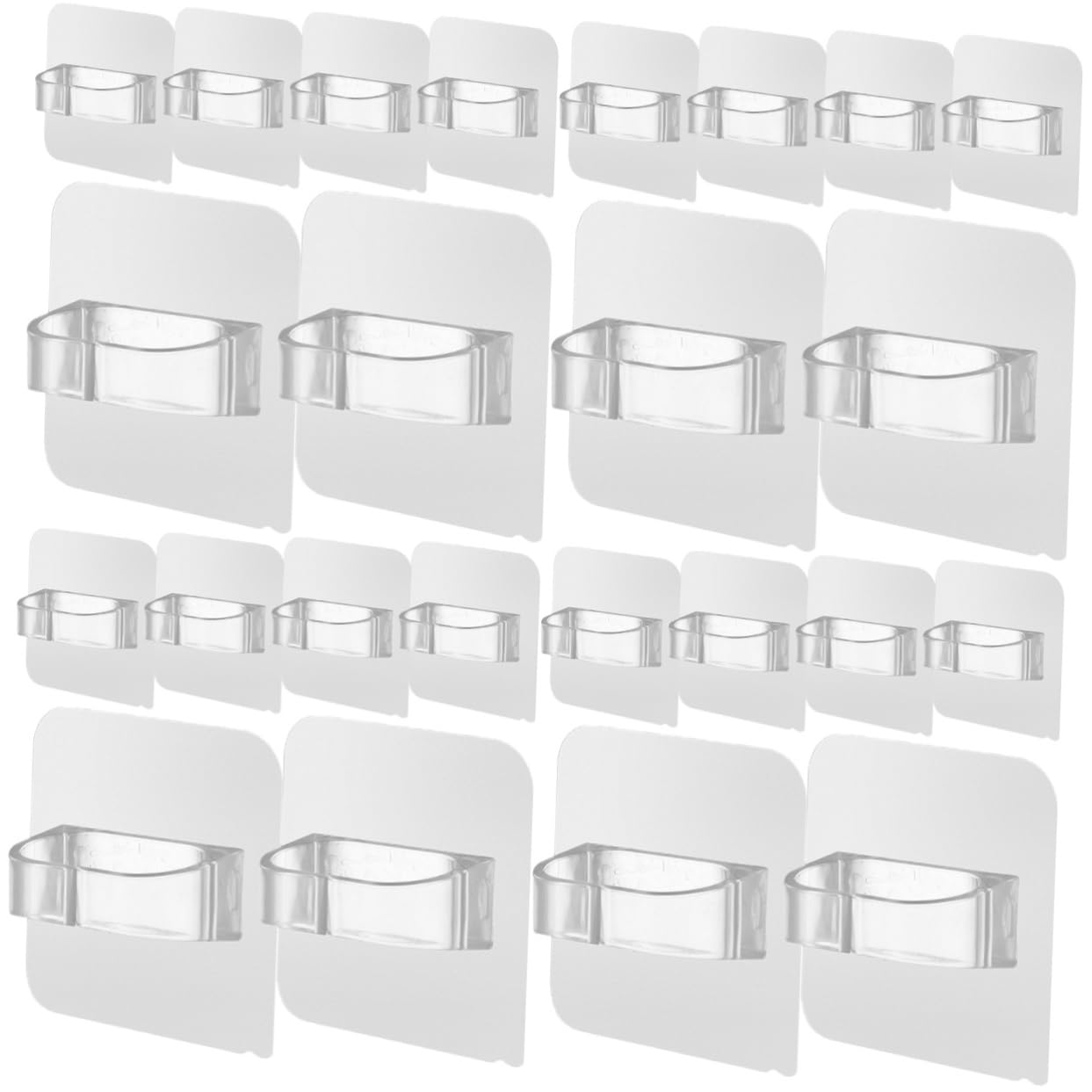 Tofficu Sin Gancho Pegajoso Ganchos Autoadhesivos Ganchos Para Colgar Los Ganchos De Pared Se Pegan Colgante Muro Manos Pequeño Ganchos Adhesivos Transparente Abs 6 Piezas X 4