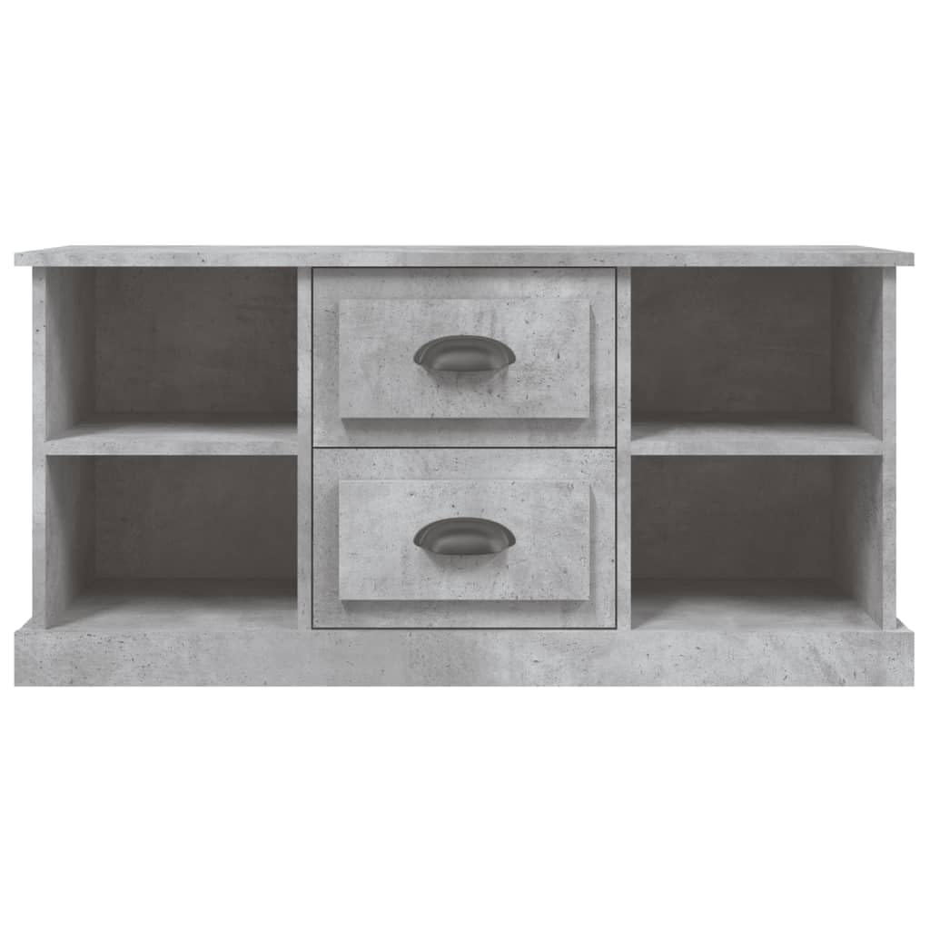 Hothingwell Szafka pod telewizor szary beton 99,5x35,5x48 cm drewno