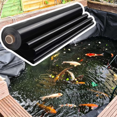 Rivestimento in gomma preformata per laghetto resistente per acque di pesci koi, con rivestimento a membrana (3 x 3 m)