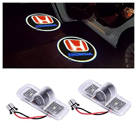 Bienvenido Lámpara, KVCH 2 piezas LED Luz de cortesía Fácil instalación Puerta de coche Logotipo del proyector láser Luces fantasma A ccord C rosstour