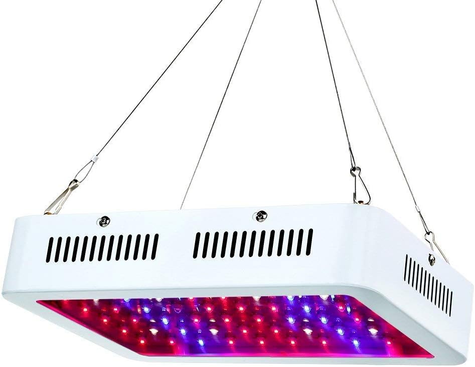 LED Grow Light 600W，Double Chips Full Spectrum LED Grow Lamp with UV&IR for Indoor Plants Veg and Flower (10W LEDs 60Pcs)