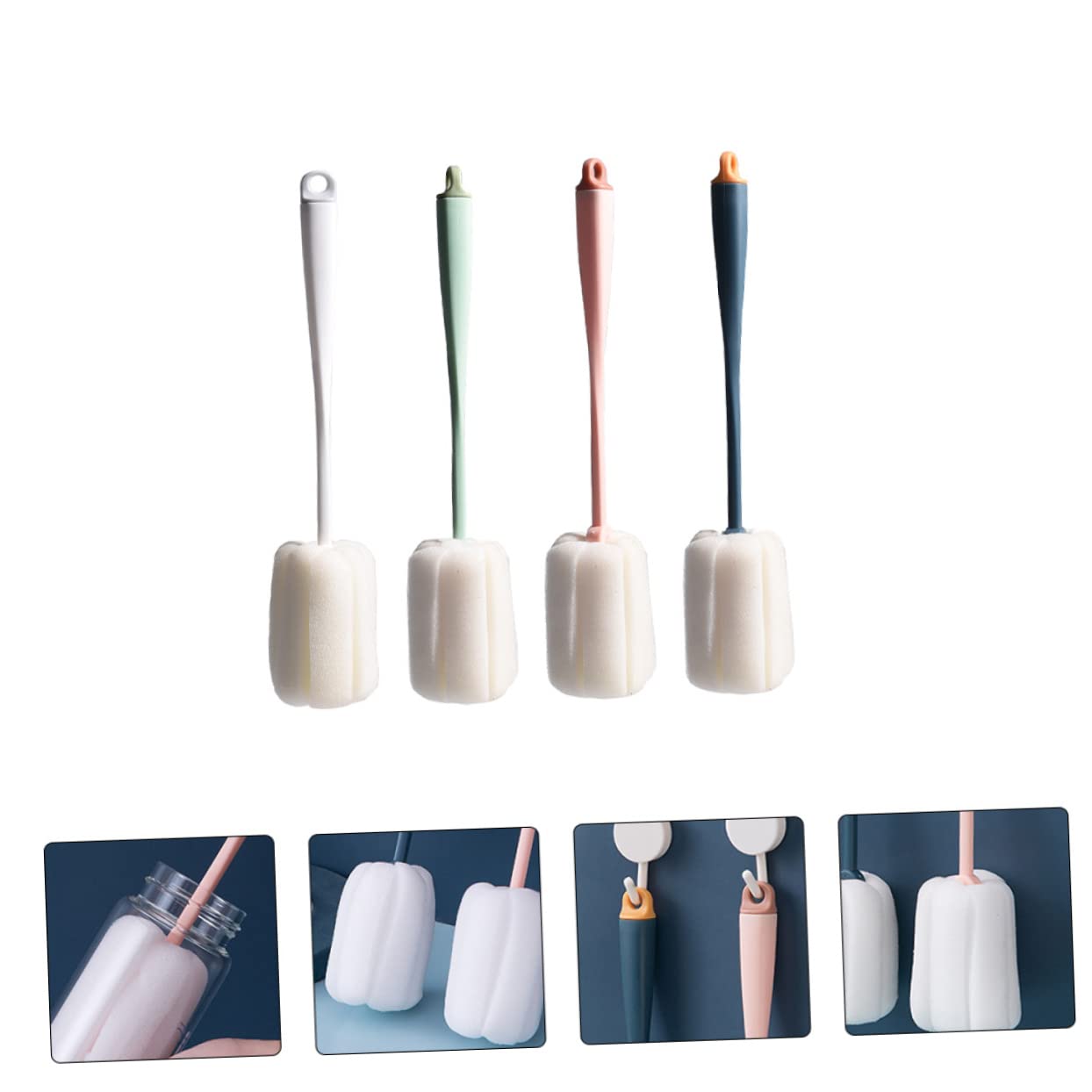 UPKOCH 3 Sätze Flaschenbürsten Praktische Reinigungsbürsten Für Babyflaschen Trinkflaschen Schmutzradierer Langlebiges Material Farblich Sortiert Effektive Rückstände 4 Stück * 3