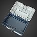 BLUEWING Fishing Tackle Storage Box Premium Organizer with 4 Removable Trays, 10.63 * 6.89 * 10.43 in, Blue