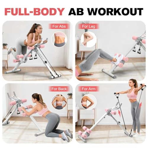 DERACY Ab Workout Machine Adjustable Ab Trainer Abdominal Trainer for Home Gym Foldable Ab Crunch Machine for Core 440 LBS - Image 2