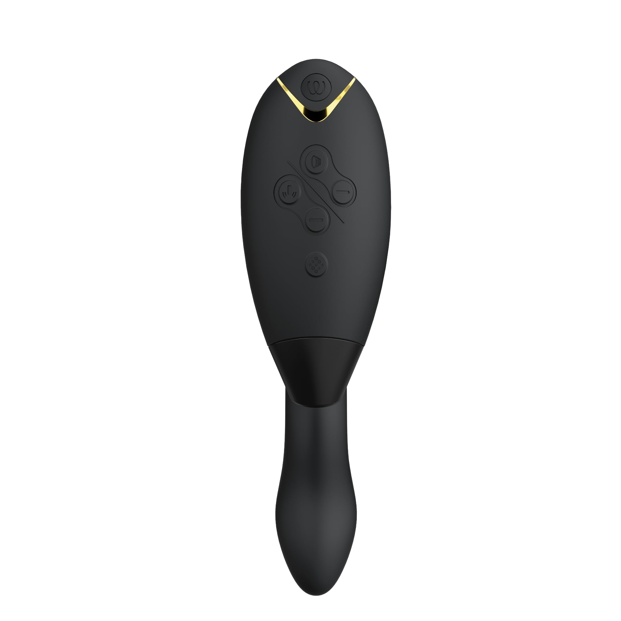 Womanizer DUO 1 Rabbit-Vibrator & G-Punkt Stimulator mit Klitoris-Sauger, doppelte Stimulation mit je 12 Intensitätsstufen, Black Gold