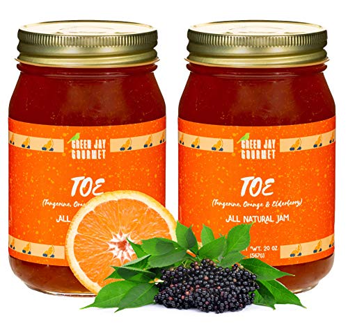 Green Jay Gourmet TOE Jam - All-Natural Fruit Jam - Tangerine, Orange