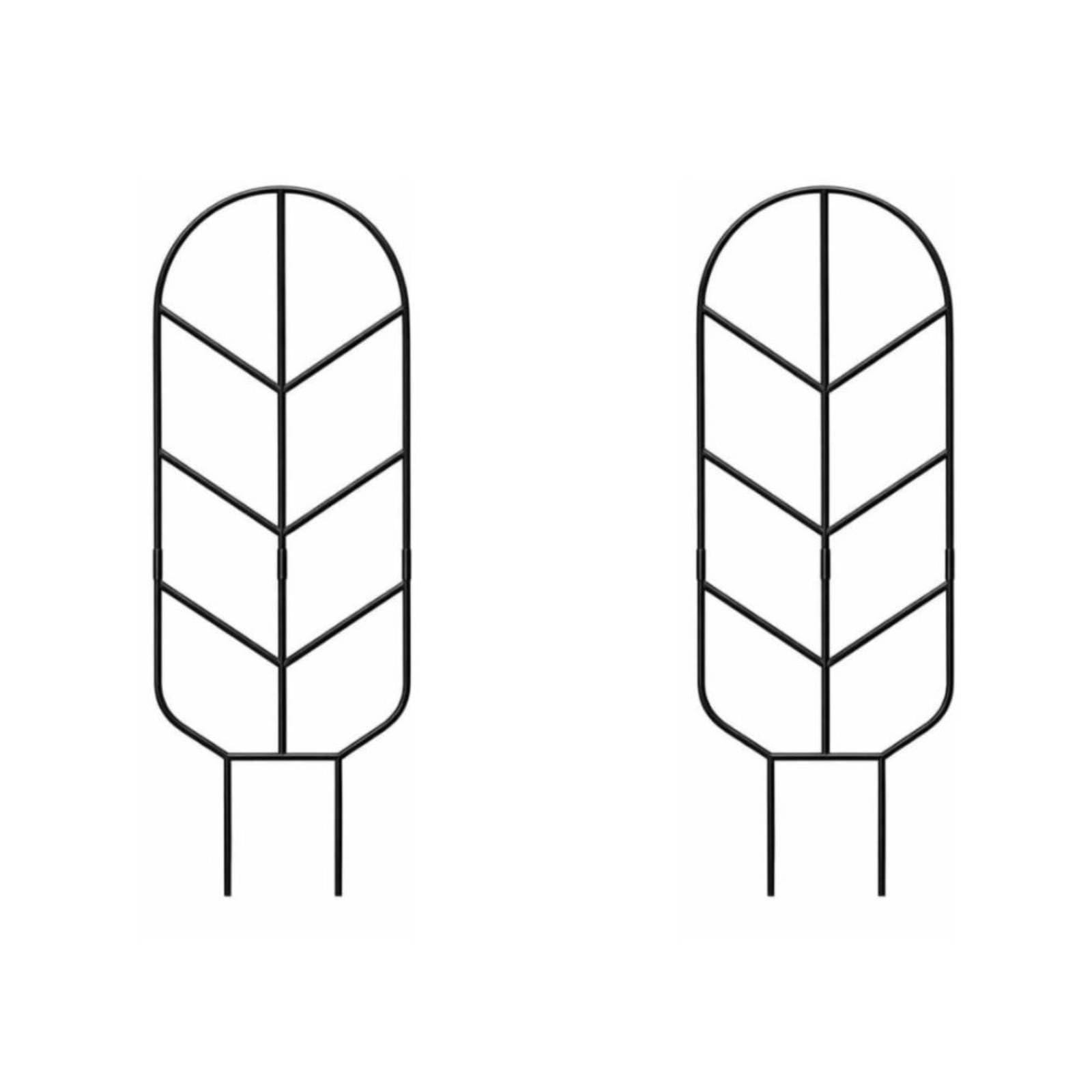 Support de Grimpe pour Plantes Treillis Tuteur Cadre Structure en Métal Noir Robuste Maintien des Lianes et du Lierre Adapté à Intérieur Terrasse Salon Véranda