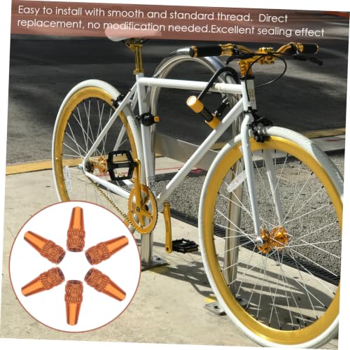 Cubiertas de válvula de bicicleta naranja IMIKEYA miniatura 5