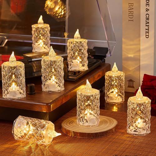 AYMXZT 24-Pack Flameless LED Tea Lights Candles Battery Operated, 200+Hour Fake Electric Candles Easter TeaLights for Wedding Centerpiece Table Decor, Easter, Halloween