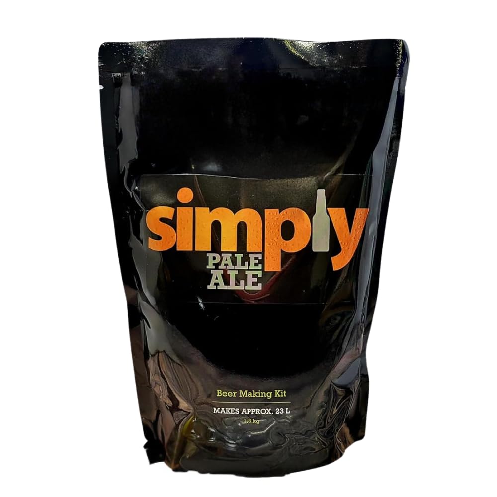 DIAH DO IT AT HOME Simply Pale Ale Beer Making Kit with Airlock - Makes 40 Pints (23L) of Refreshing Gold Ale - High-Quality 1.8kg Malt Extract Pouch - Easy DIY Craft Beer Ingredients Set