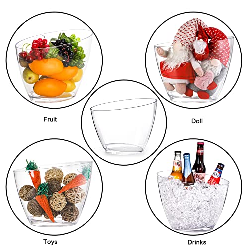 image for Lawei 2 Pack Acrylic Ice Bucket, 5.2L Clear Plastic Champagne Wine Buc