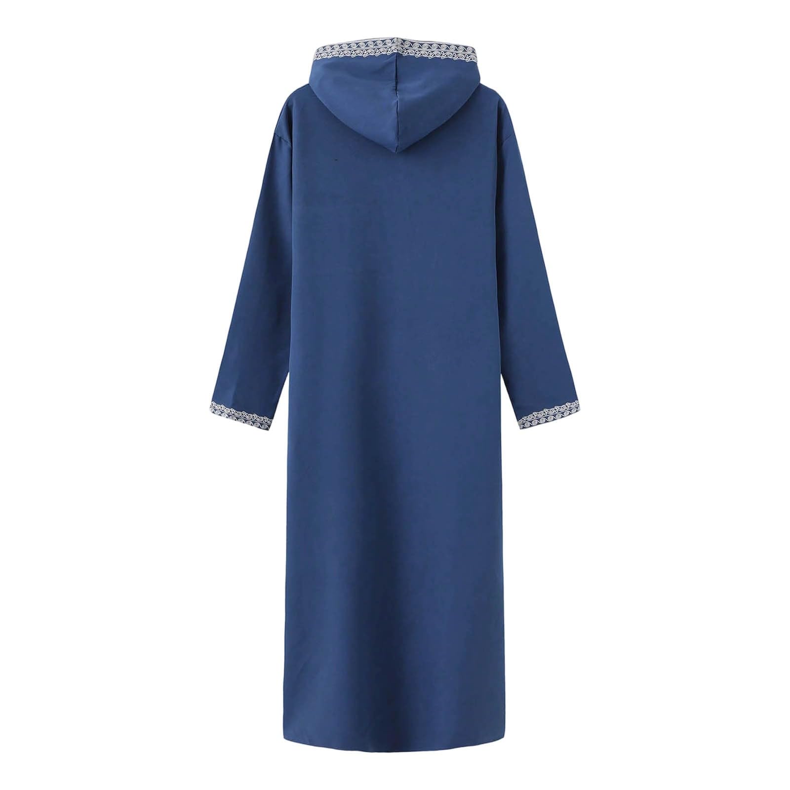 Kaftan męska koszula z długim rękawem Abaya z długim rękawem z kapturem, oddychająca, modlitewna dla mężczyzn, islamska, afgańska, arabska, sukienka muzułmańska