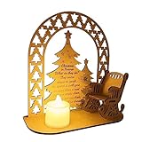 Memory Tealight Rocking Chairs,Remembrance Ornament with Wooden Rocking Chair - Cabinets Porch Bedside Table Tealight Ornament for Memorizing Relatives, Friends, Classmates