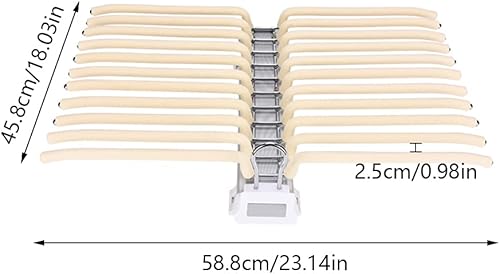 Miniatura 3 de Perchero extraíble para pantalones, 22 barras de brazo engrosadas de acero inoxidable extraíble para pantalones, barra organizadora de ropa para