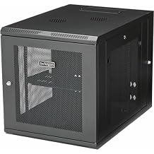 StarTech 4-Post 12U Wall Mount Network Cabinet w/ 1U Shelf, 19" Wall-Mounted Server Rack Kit for IT / Data Computer Equipment, Ships Fully Assembled
