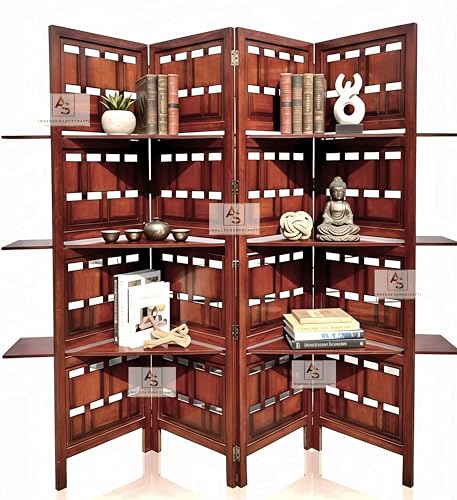 Image of Partition for Living Room,Divider,Partition Wall Divider Screen Separator, Wall Panel Divider for Hall | Bedroom |Office | Puja Room | Restaurant S Design (Shelves-Partition)