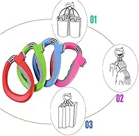 Vista 2 de 1 unid conveniente un viaje agarre compras bolsa de comestibles apretones titular mango portador herramienta D forma para ir de compras