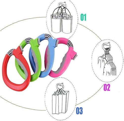 Miniatura 2 de Ruluti 1 unid conveniente un viaje agarre compras bolsa de comestibles apretones titular mango portador herramienta D forma para ir de compras