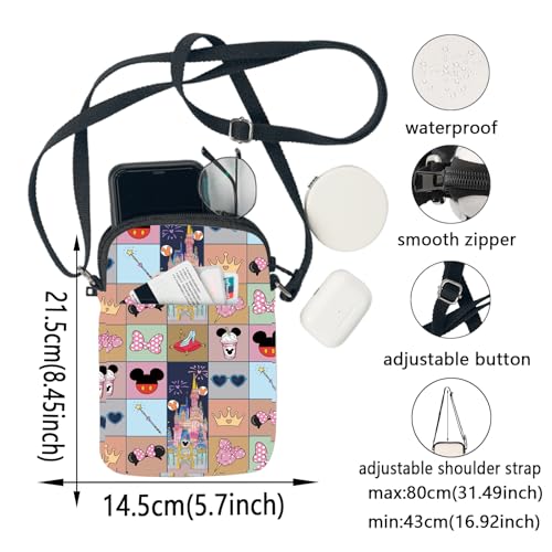 KEYCHIN Enchanted Kingdom Crossbody Bag Mouse Snacks Gifts Meet Me At My Happy Place Shoulder Bag Magical Castle Park Merch2