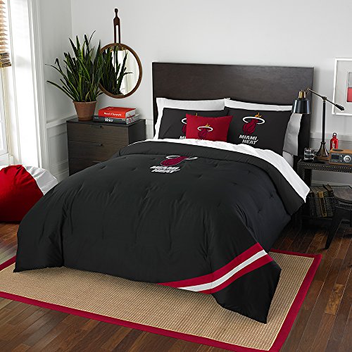 Officially Licensed NBA Miami Heat Twin/Full Size Comforter with Sham Set