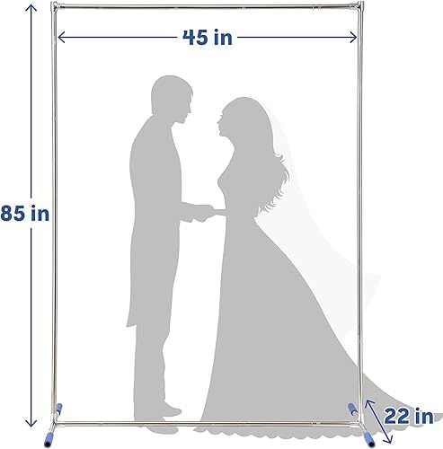 Miniatura 2 de Soporte de arco de boda, arco de 7 x 4 pies para ceremonia de boda, marco cuadrado de metal resistente para fiestas, jardín, aniversario, baby