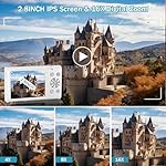 Digital Camera, 4K Vlogging Camera for YouTube Autofocus 48MP UHD Cameras for Photography with Anti-Shake, 16X Digital Zoom Point and Shoot Digital Camera with 32GB Card for Teens Adult Beginner-White - Image 4