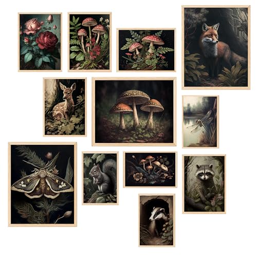 TRAMIN Cottagecore Room Decor Aesthetic, Dark Cottagecore Decor, Cottage Core