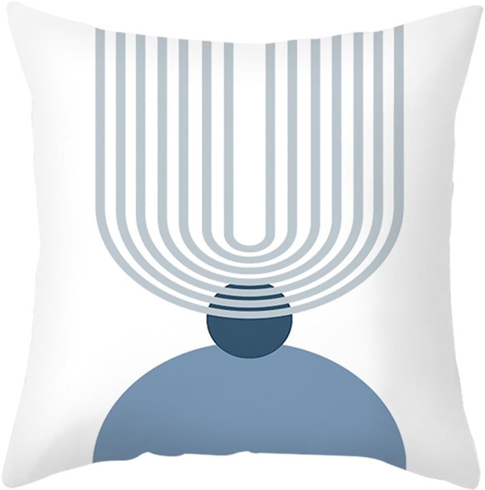 HBJWOV Ins Pillow Cover Line Abstract ometric Print Cushion Home Sofa