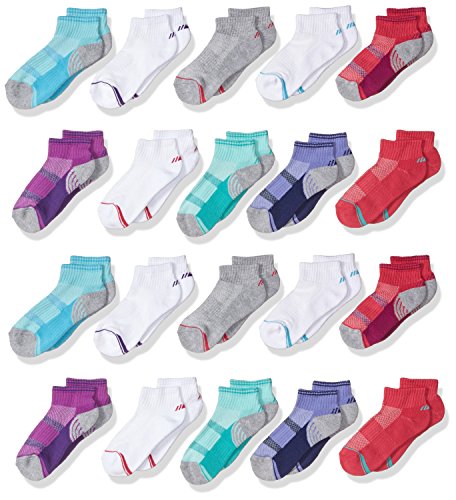 Free Country Girls' 20 Pack Quarter Socks