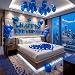 Wettal Blue Happy Birthday Balloons Decorations Birthday Balloon Letters Banner with 8 Pcs Love Balloons 24 Latex Balloon 1000 Rose Petals & 24 LED Candles for Hotel Men Women Room Party Decor
