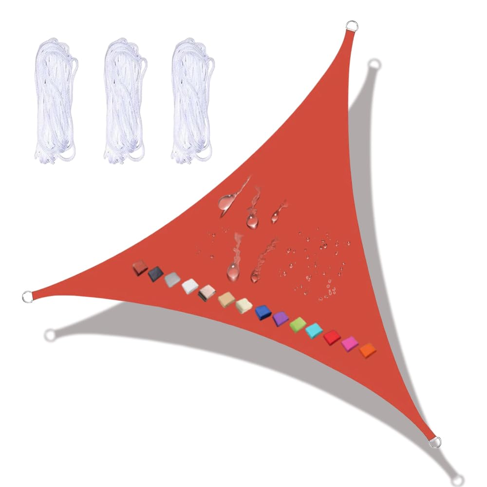 Voile d'ombrage triangulaire imperméable contre la pluie et les UV