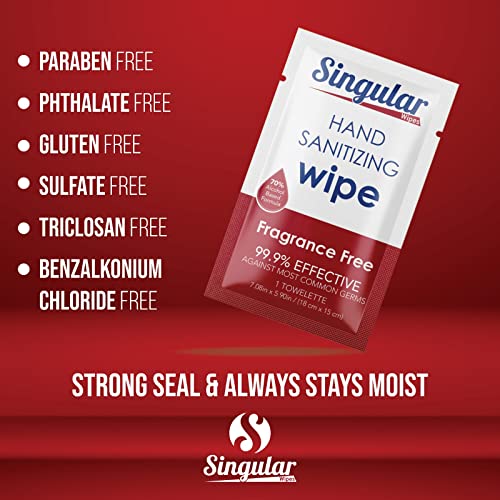 Hand Sanitizing Wipes - Individually Packed Premium Hand Sanitizing Wipes For Travel, Home, Office, School, Etc. With Moisturizer - Manufactured In Usa (Fragrance Free 30Ct Box) #TOP5