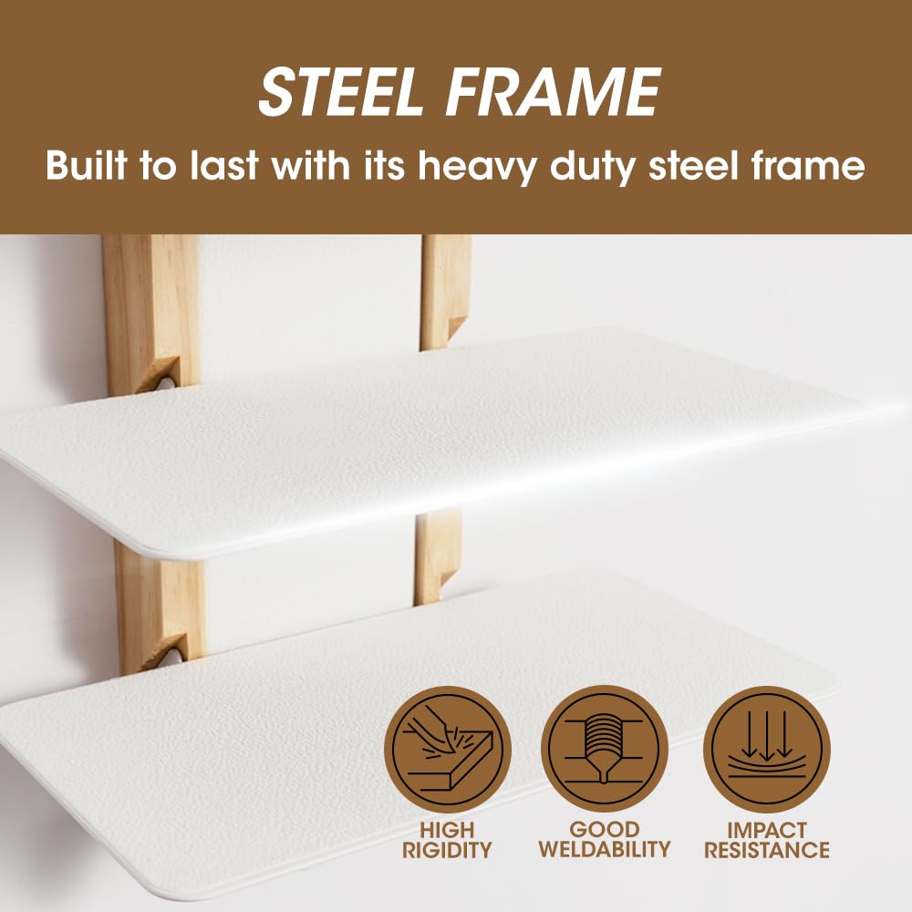 J JACKCUBE DESIGN Sonnenbrillen-Aufbewahrungs-Organizer, Wandmontage, für 6 Brillen, zum Aufhängen von Brillen mit Metallhaken (weiß) - MK1030B