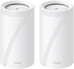 TP-Link Deco 7 Pro BE65 Pro BE11000 Tri-Band WiFi 7 Mesh System, Whole Home Mesh WiFi, Dual 5 Gbps Ports + 2.5 Gbps Port, MLO, 320 MHz Channels, 6 GHz Band, HomeShield, 1-Pack