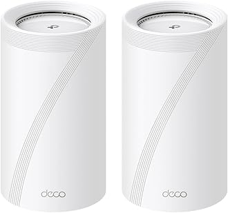 TP-Link Tri-Band WiFi 7 BE17000 Whole Home Mesh System (Deco BE75) | 8-Stream 17 Gbps | 1× 10G + 3× 2.5G Ports Wired Backhaul, 6× High Gain Antennas | VPN, AI-Roaming, 4×4 MU-MIMO, HomeShield (2-Pack)