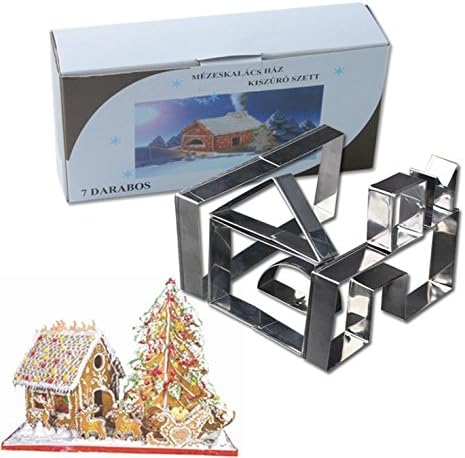 AceQiCheng Christmas Gingerbread House Mold, Christmas Cookies Mold Christmas Cookie Cutter (Large molds)