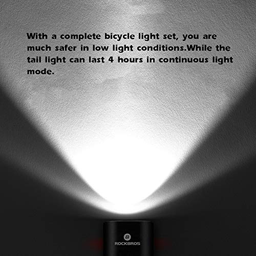 Luz de bicicleta LED Set Luz dianteira e traseira à prova d'água Luz de bicicleta Luz de bicicleta
