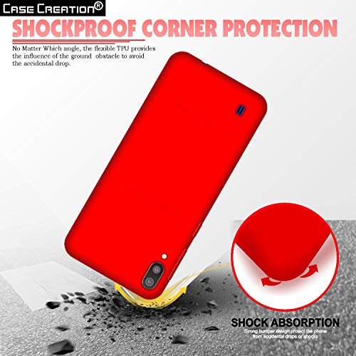 Image of Case Creation Luxurious OG Series for Samsung M10 Case Cover,Anti-Dirty Slim Case Frosted Matte Cute Candy TPU Raised Bezel (Splash of Color) Back Cover for Samsung Galaxy M10 -Wine Red