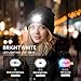 Beanie Hat Built-in Light Rechargeable LED Cap Soft Acrylic Knitted Winter Skullcap for Men Women Gift Black