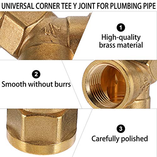 ULTECHNOVO Conector de Tubo de Encanamento de 3 Vias Encaixe de Junta Em T de 1/2 Polegada Encaixes