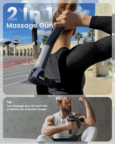 RENPHO Reach Massagepistole mit Verlängerungsgriff, für den Rücken, Schwarz – Ansicht 4