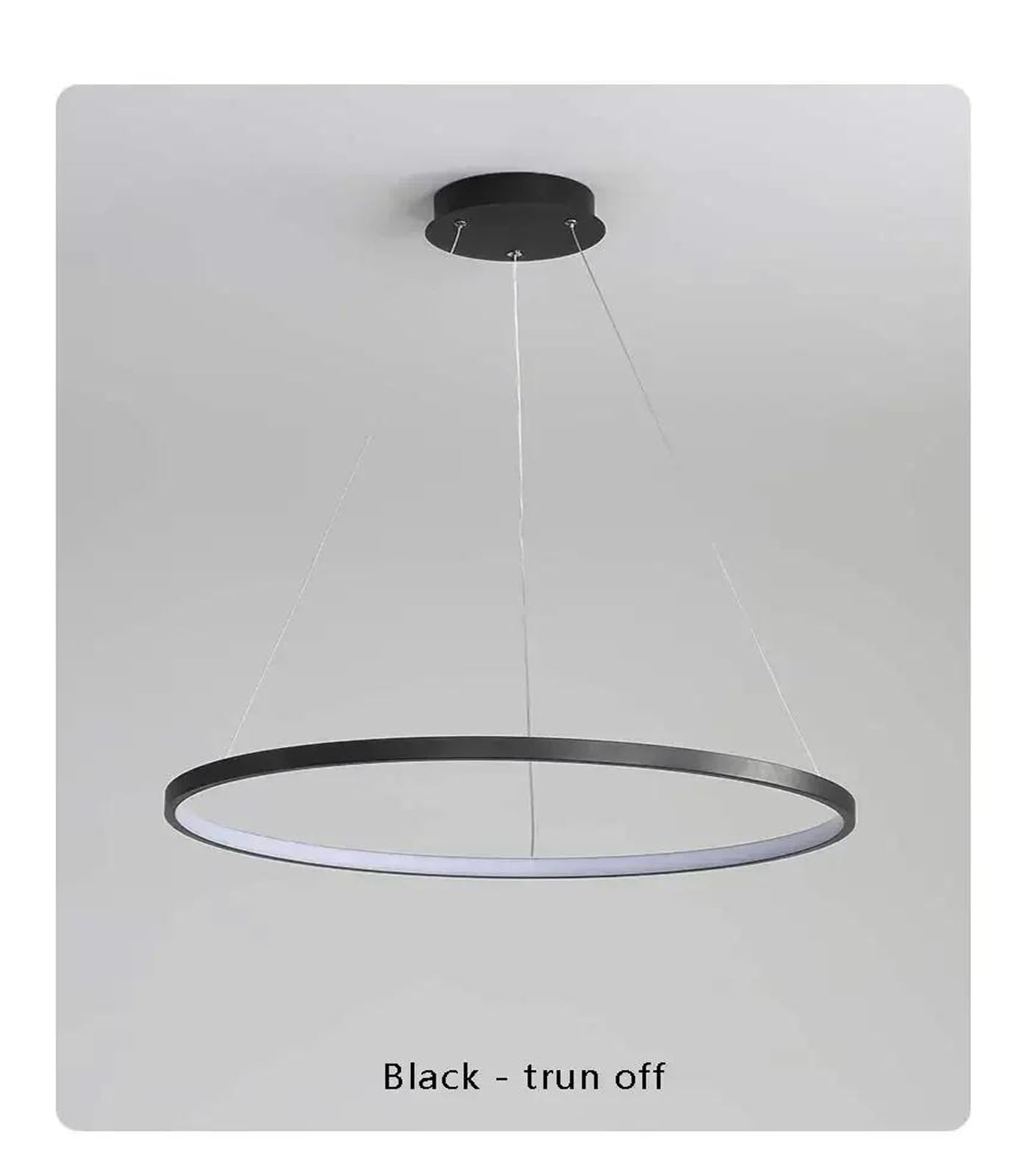Nowoczesna Lampa Wisząca Led W Kształcie Pierścienia, 23,6 Cala, ściemnialny żyrandol Z Pilotem, Oprawa Sufitowa Do Jadalni, Kuchni, Wyspy, Salonu Remote Dimmable Black 30cm
