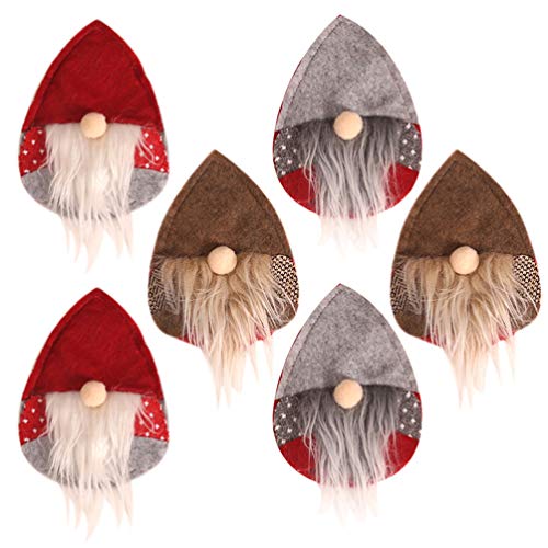 Cabilock 6pcs Christmas Tableware Covers Creative Cloth Man Cutlery Holders for Holiday Dinner Decor Chic Hat Designs for Festive Table Settings